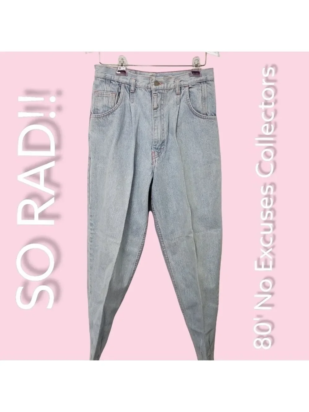 Vintage 80s Collector's No Excuses Peg Legged Jeans 24
